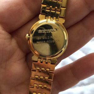 Seiko 18k gold watch women's Clearance